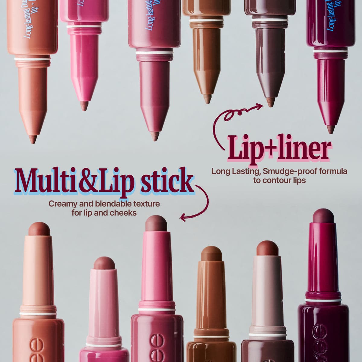Fwee Long Lasting Dual Coloring Stick Lip + Liner
